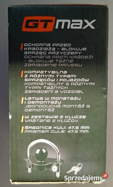 GT antykradzieżowa blokada do przyczep średnica