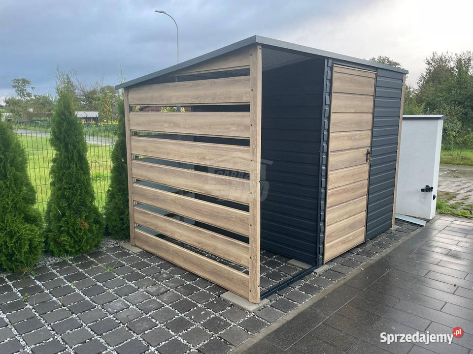 Schowek domek ogrodowy 2x2m wiata 1m drzwi okno Czersk