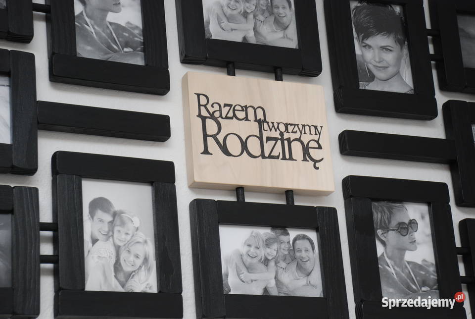 Czarna Galeria Ścienna Z Typografią Ramki Na Lublin