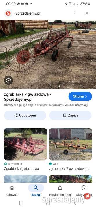 Pająk 7 Zgrabiarka Brony 5 nieuszkodzony Płońsk