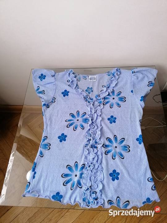 NOWA BŁĘKITNA BLUZKA Z SIATECZKI RXL niebieski łódzkie Łódź
