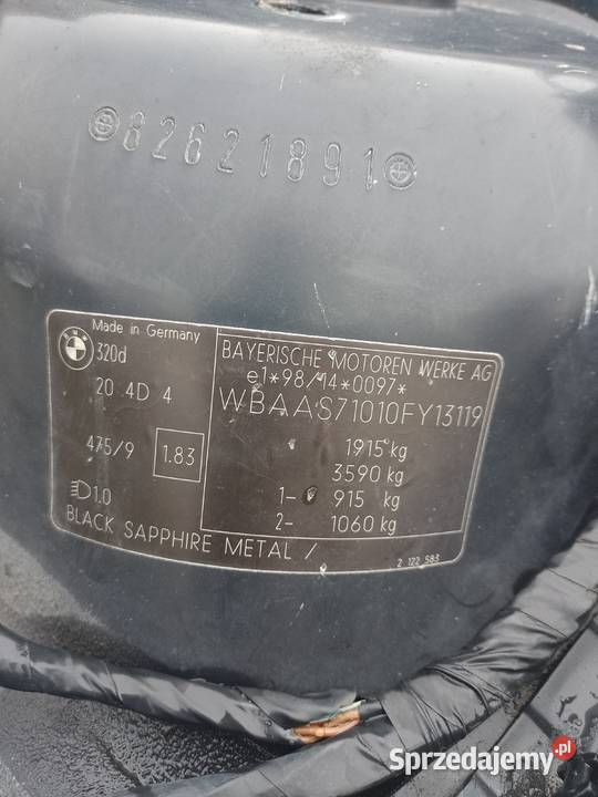 BMW E46 drzwi prawe przód Horodło