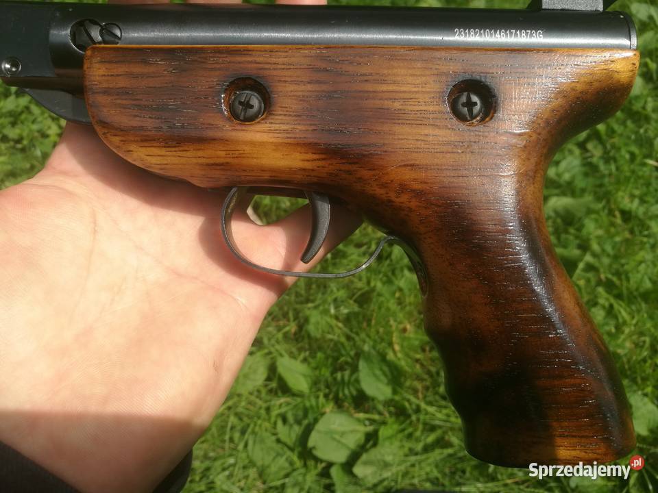 Wiatrówka pistolet Kandar S2 45 osada w szelaku Gardzienice Drugie
