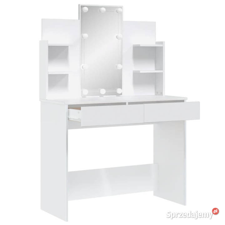 Toaletka z oświetleniem LED biała 96x40x142 Toaletki Warszawa