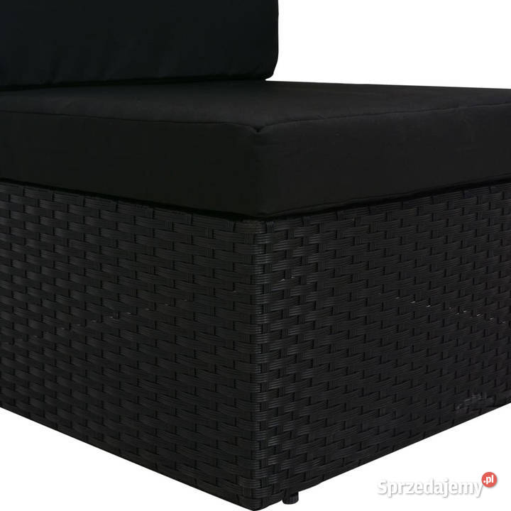 Sofa modułowa 3osobowa rattan PE czarna WM49506 mazowieckie