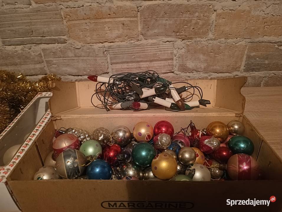 Zestaw bąbki choinkowe z czasów PRL Unikatowa Będzin