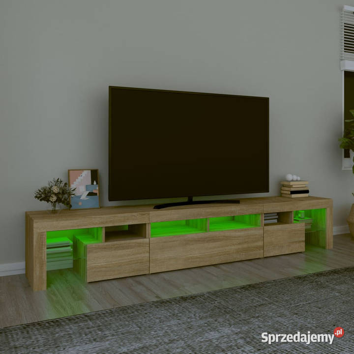 Szafka pod TV z oświetleniem LED dąb sonoma Warszawa sprzedam