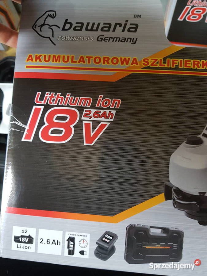 BAWARIA SZLIFIERKA KĄTOWA AKUMULATOROWA 18V 26Ah wielkopolskie Głogowa