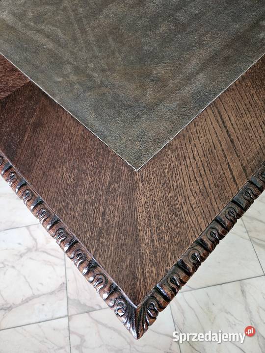 Dębowe biurko neorenesansowe z końca XIX wieku Szczecin