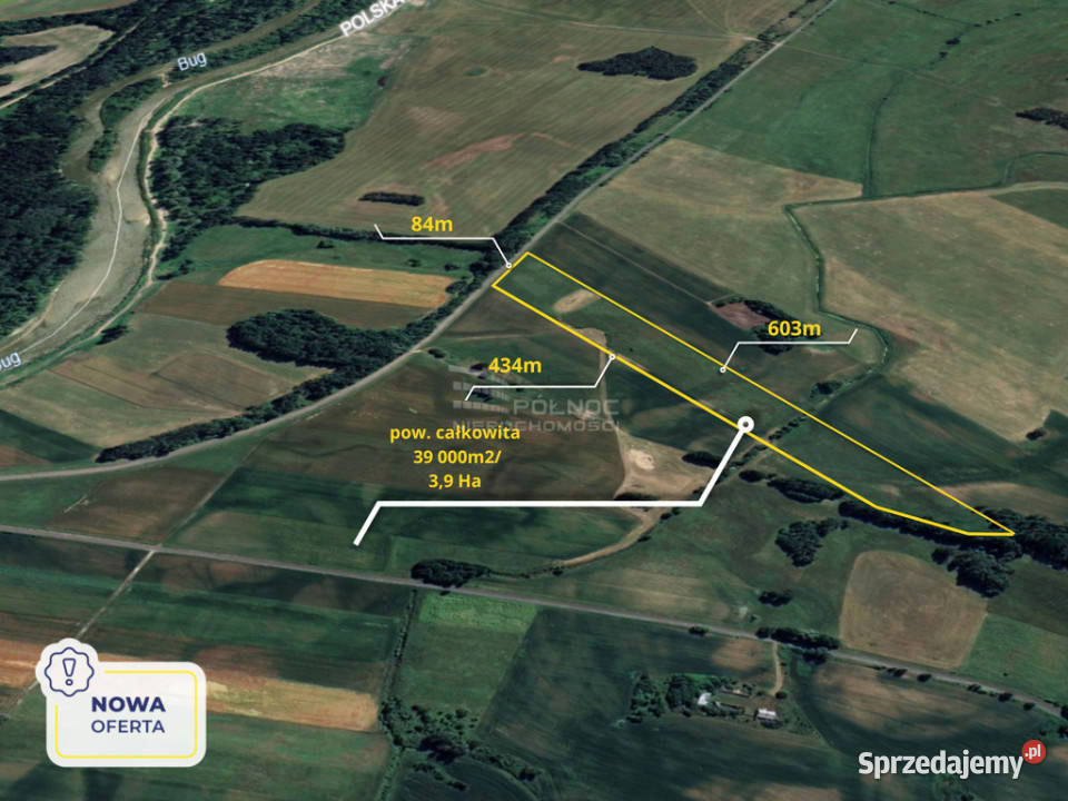 Ziemia rolna o pow 39 Ha w gminie Terespol Murawiec