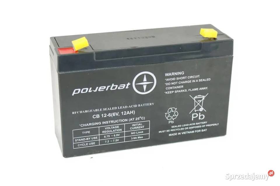 Akumulator żelowy POWERBAT CB 126 6V 12Ah Częstochowa