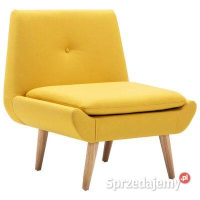 vidaXL Fotel żółty tkanina246986