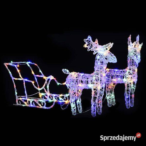 vidaXL Świąteczna dekoracja renifery z saniami Warszawa