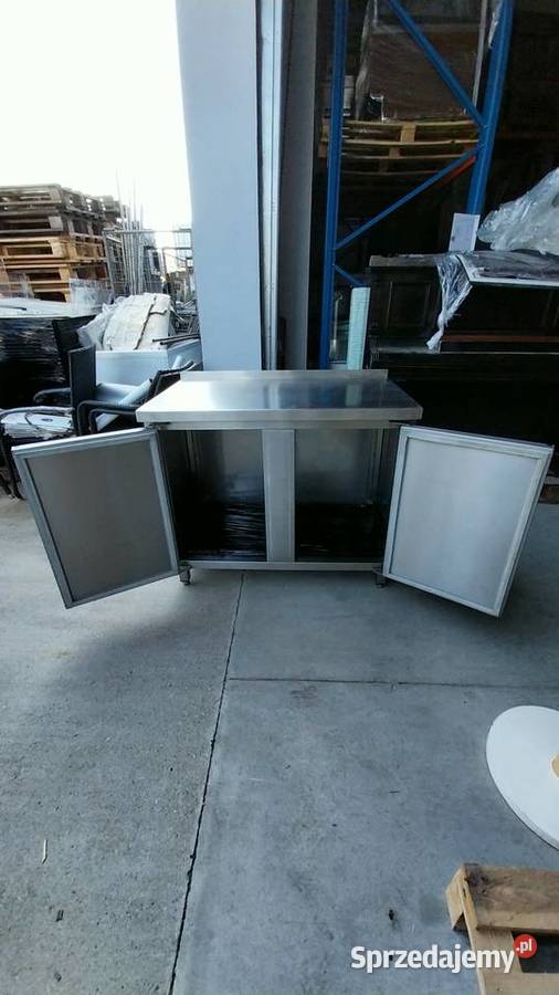 Stół roboczy ze stali nierdzewnej z szafką Kazuń Polski