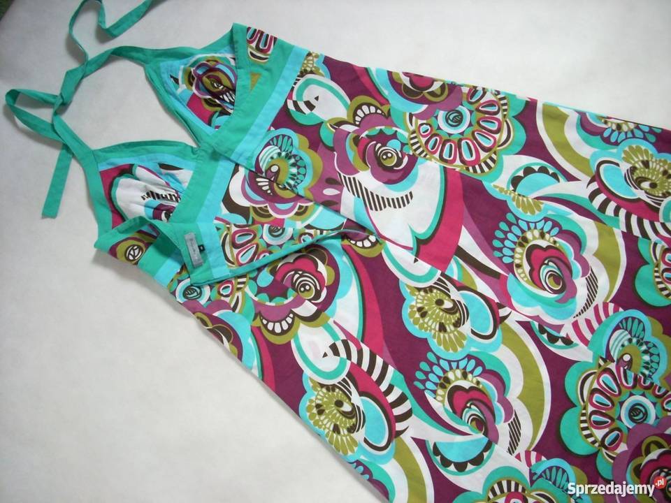 DEBENHAMS Sukienka Maxi Lato Bawełna Piękna 44 Nowy Sącz