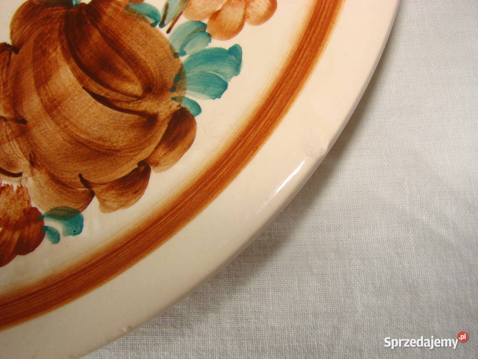 Włocławek fajansowy talerz dekoracyjny PRL pomorskie