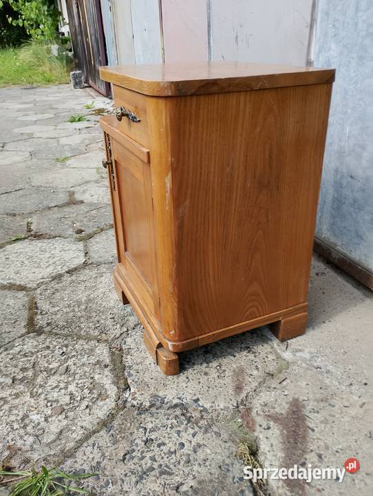 szafka vintage PRL do odnowienia Art Deco Nocne