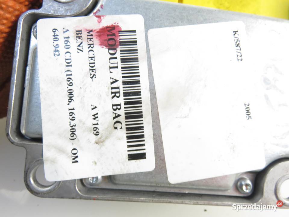 MODUŁ AIRBAG MERCEDESBENZ A W169 A169820662