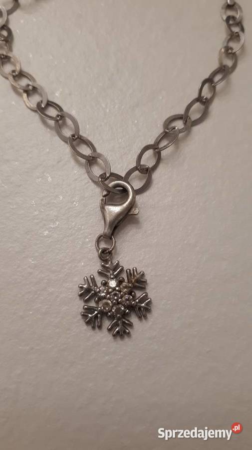 Bransoleta srebrna z zawieszką