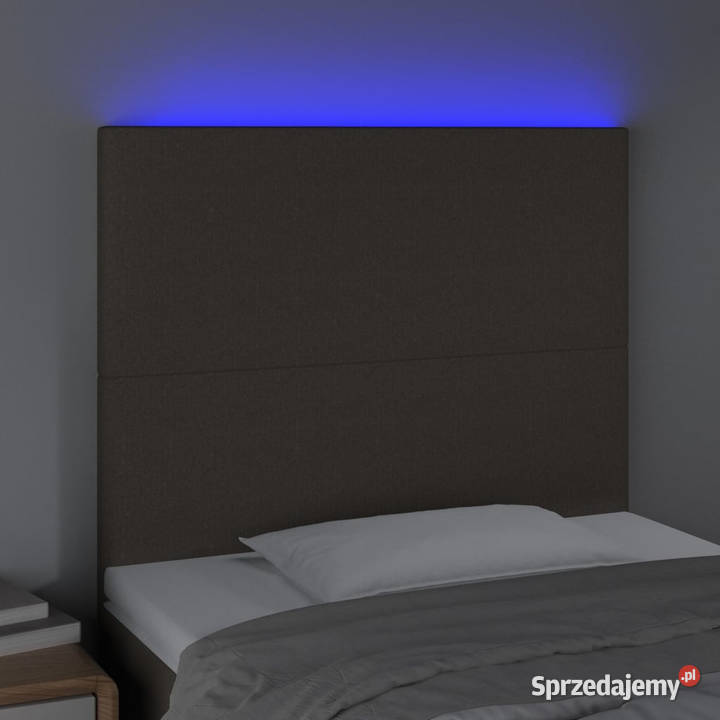 Zagłówek do łóżka z LED taupe 80x5x118128