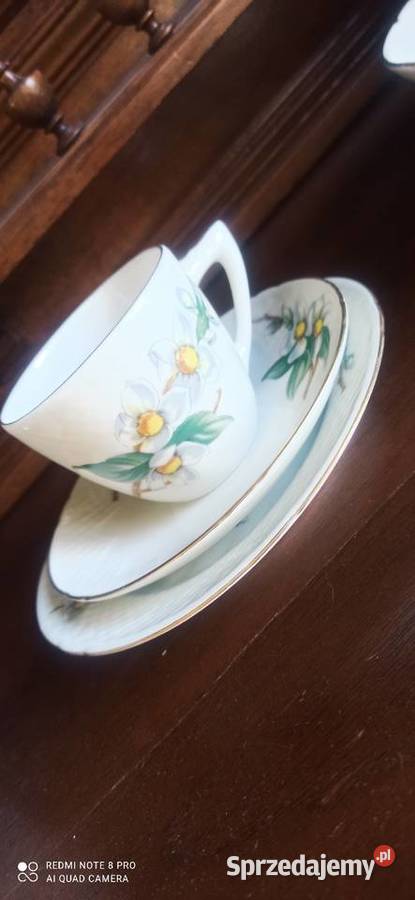 Filiżanka z talerzykiem deserowym BG Kjbeham Gdańsk sprzedam