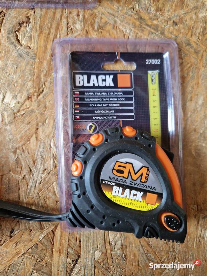 MIARA MIARKA METRÓWKA ZWIJANA TAŚMA 5M Z BLOKADĄ Głogowa