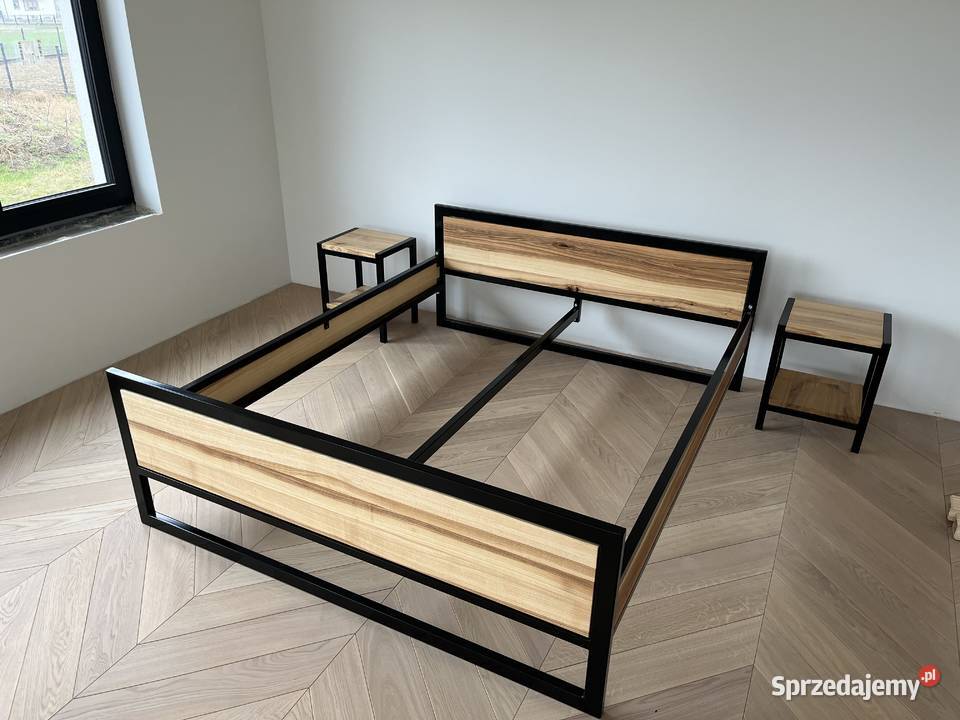 Łóżko metalowe loft