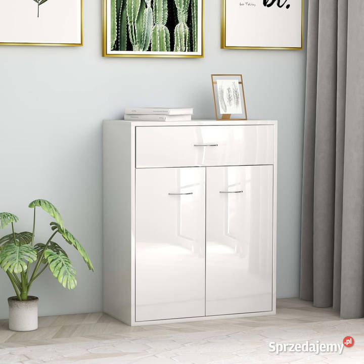 Szafka biała z połyskiem 60x30x75 materiał sprzedam