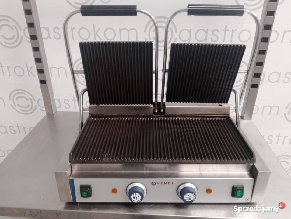 Kontakt grill ryflowany podwójny 3600W Hendi Wrocław
