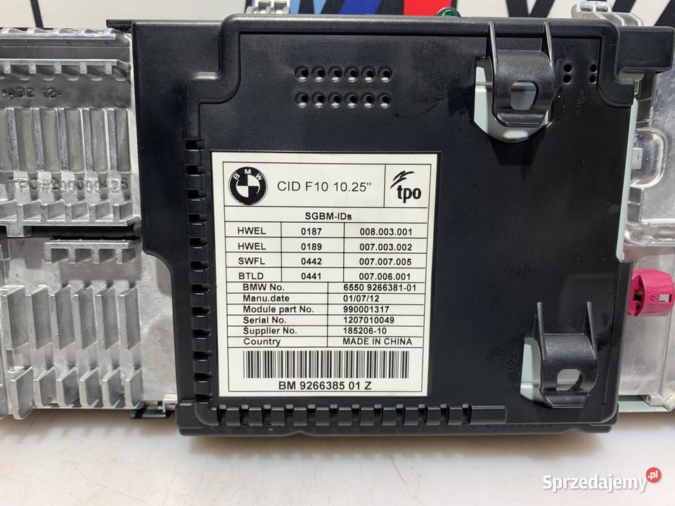 BMW F10 F11 MONITOR WYŚWIETLACZ CENTRALNY EKRAN osobowe dolnośląskie
