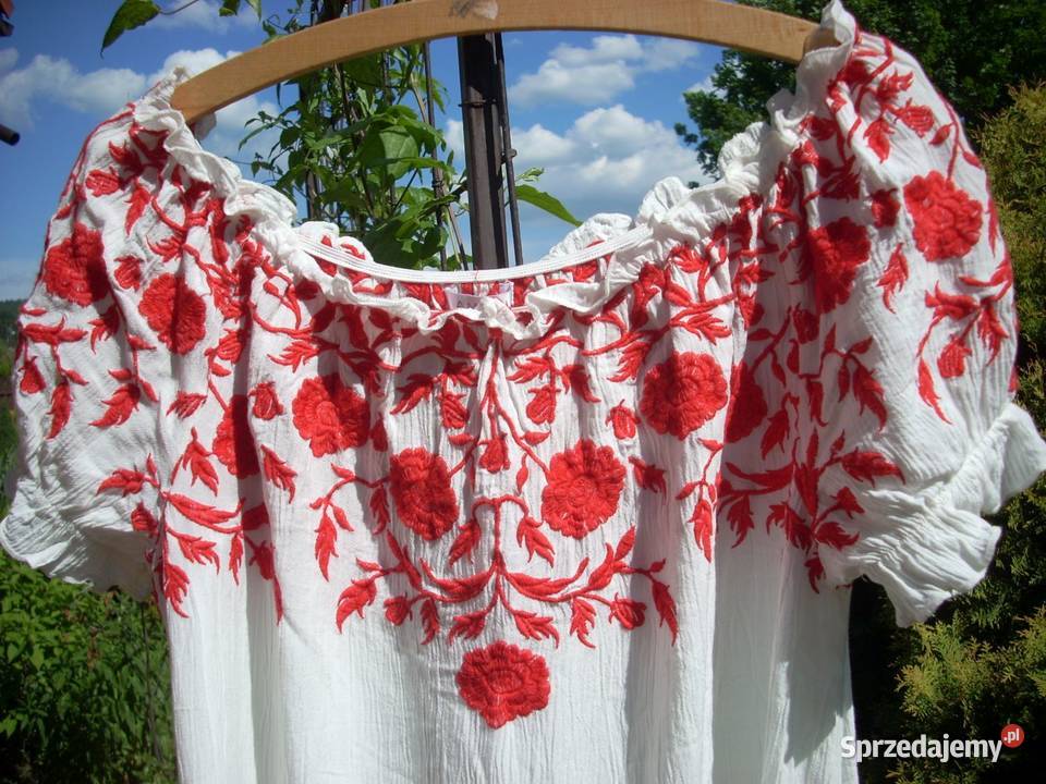 Koszula Haftowana Hiszpanka Luźna NOWA 40 42 Moda i Styl małopolskie Nowy Sącz
