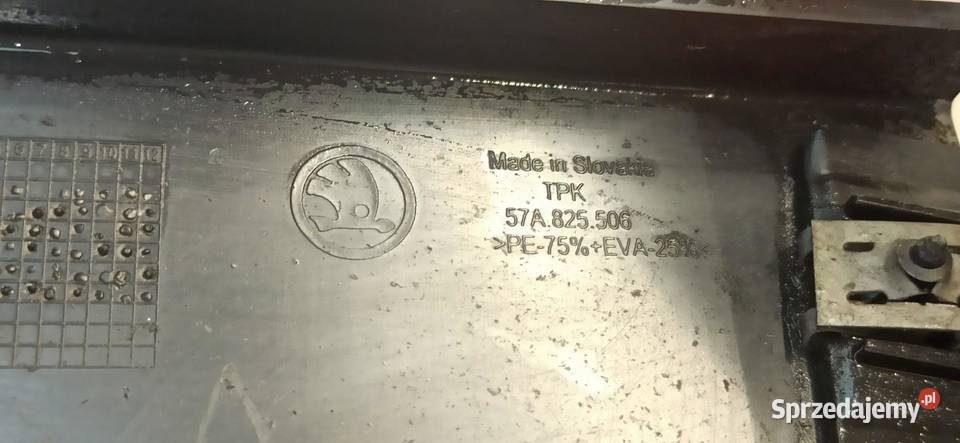 SKODA KAROQ OSŁONA PODwOZIA TYŁ 57A825505