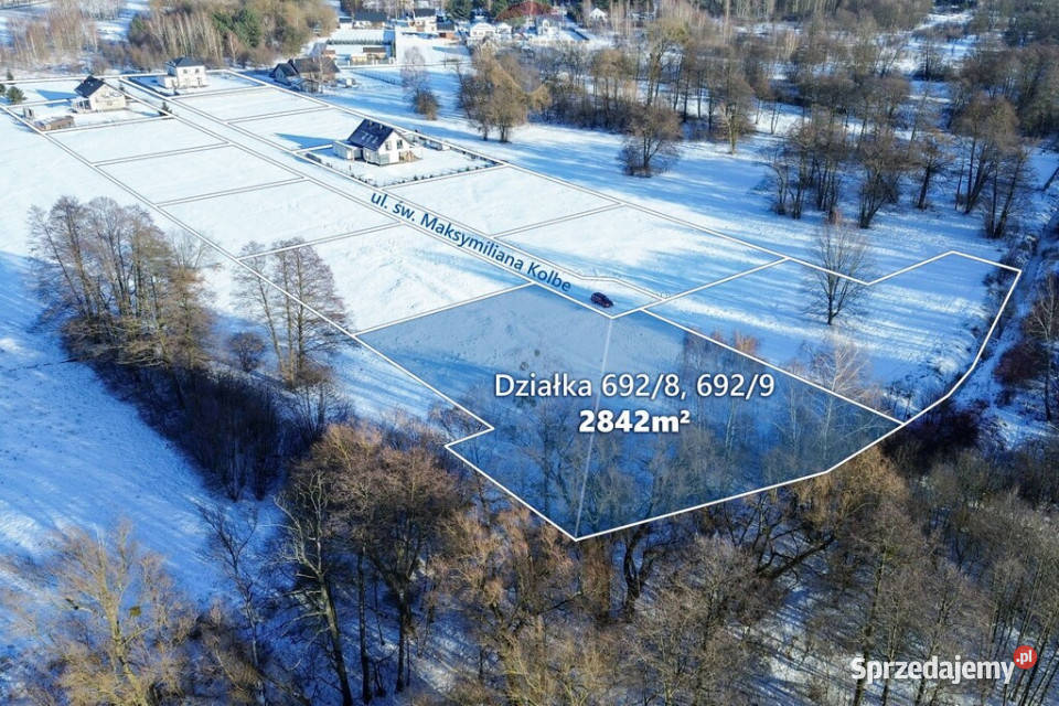 Działka rzeką pow 2842 m2 Budy Zosine WZ mazowieckie