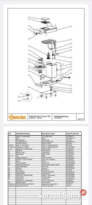 Ekspres przelewowy Barscher Concessa 1002 na Biznes i Przemysł