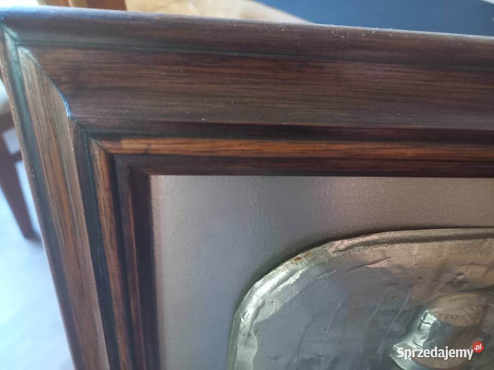 Obraz cynowy Martwa natura w dębowej ramie Lipno