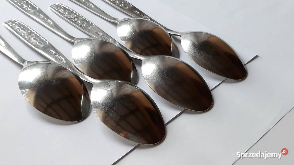 Łyżki obiadowe 3 KASZUBSKI Gerlach sztućce PRL Dąbrowa Górnicza