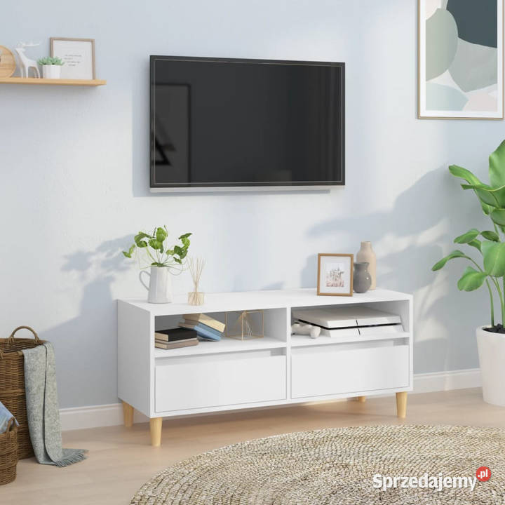 Szafka pod TV biała 100x345x445 materiał mazowieckie Warszawa