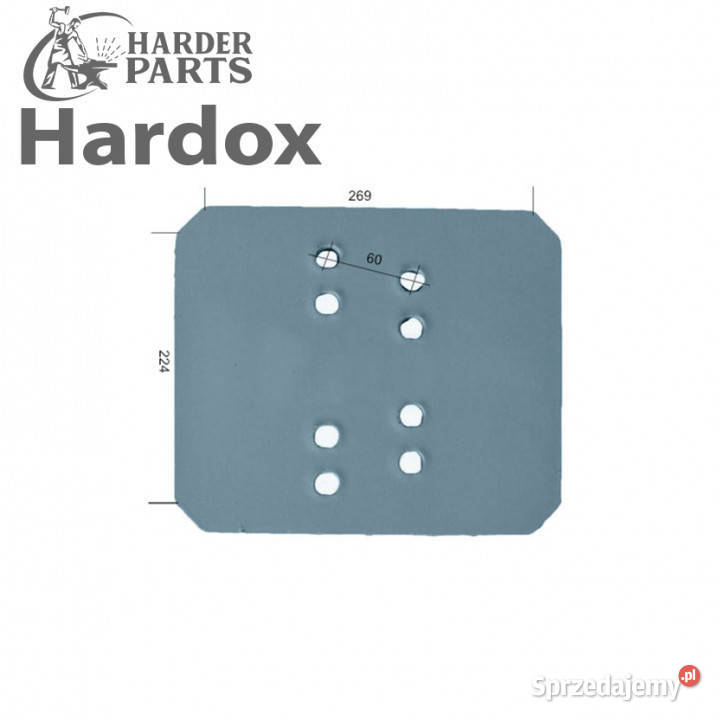 Piętka płozy HARDOX 27081400S XP6 części do Suwałki