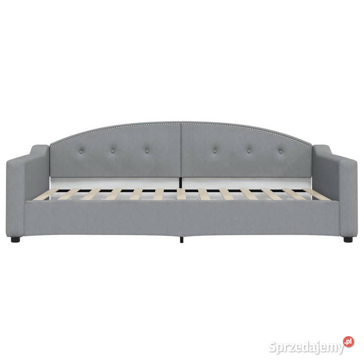 Sofa z materacem do spania jasnoszara tkanina Warszawa