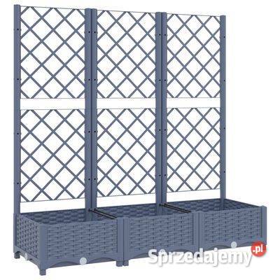 vidaXL Donica ogrodowa z kratką ciemnoszara