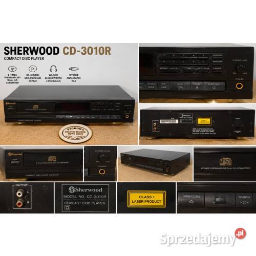 Sherwood CD3010R vintage CD Player z wyjściem śląskie