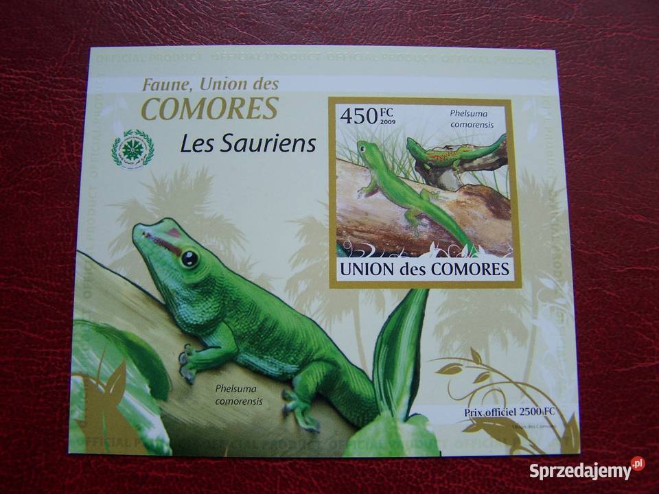Komory 2009 MNH Fauna Jaszczurki Nakład 2500 Tychy
