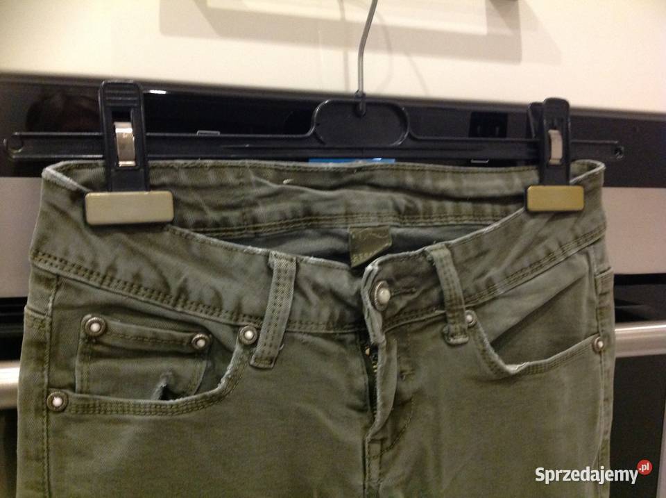 Spodnie Jeans Khaki Damskie 25 zielony Nowa Sól sprzedam