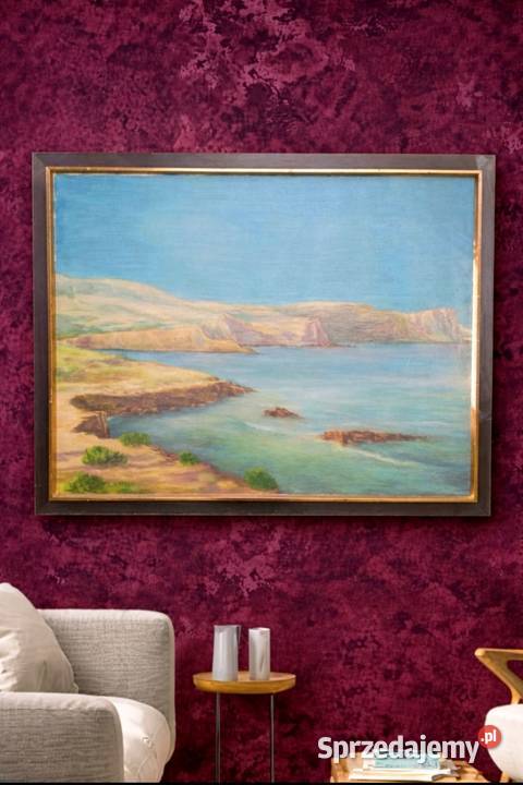 PEJZAŻ MORSKI OLEJ NA PŁÓTNIE 89 x 69 Malarstwo Malarstwo Pabianice