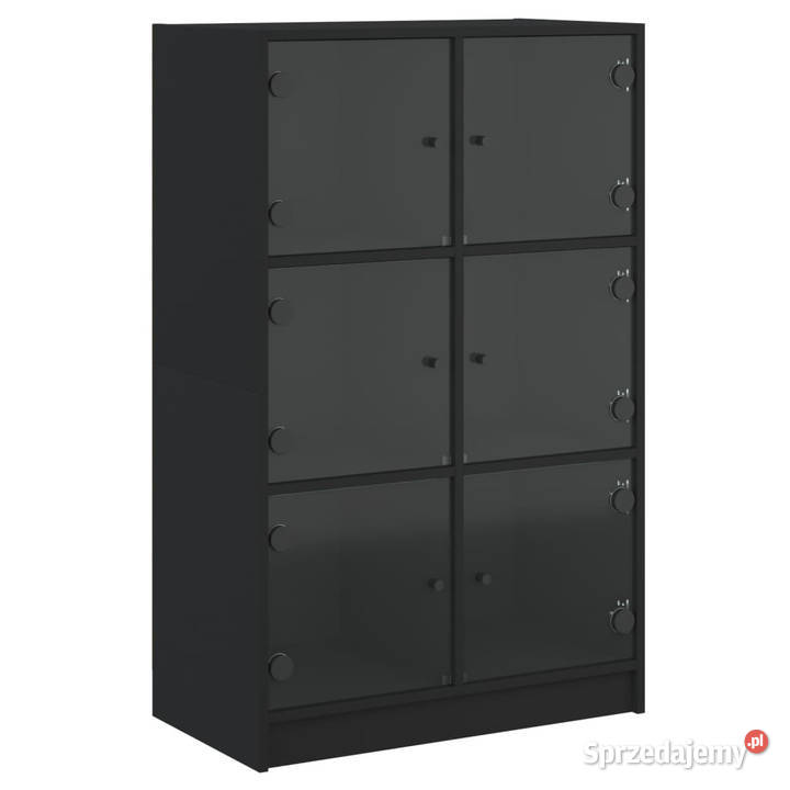 Szafka z drzwiczkami czarna 68x37x109 WM3295851 Warszawa