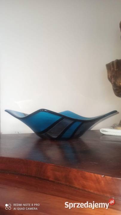 Patera szkło artystyczne sygnowana pomorskie Gdańsk