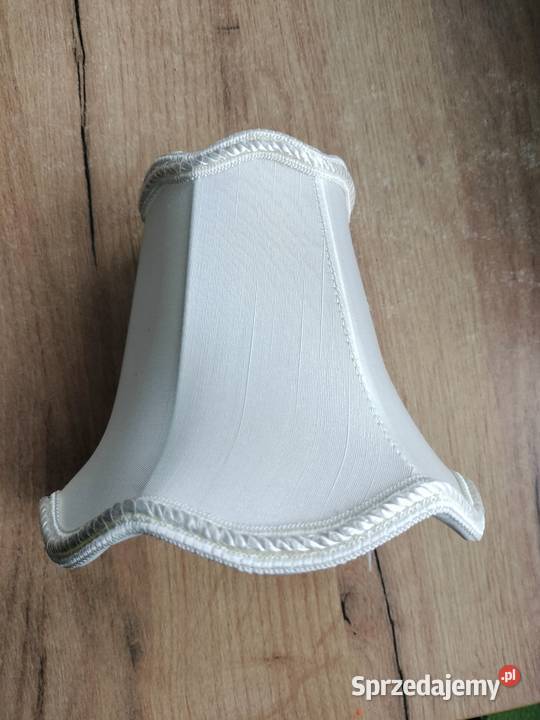 Mały abażur starej lampki nocnej biały ecri Choszczno