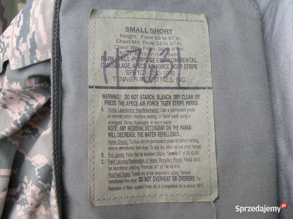 Komplet goretex ABU tiger stripes USAF small Wrocław