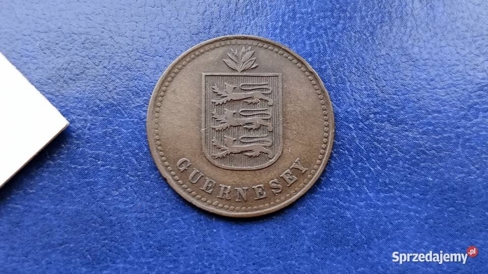 Stare monety 4 doubles 1918 Guernsey Numizmatyka podkarpackie Lesko