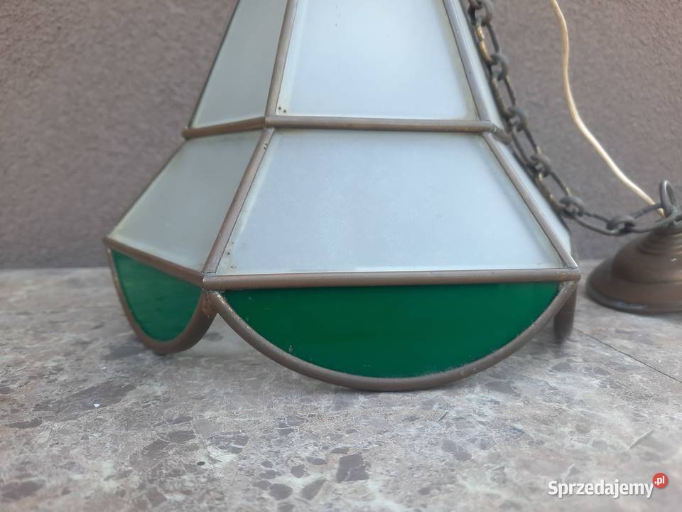 10 Stara lampa sufitowa witrażowa żyrandol Tczew sprzedam